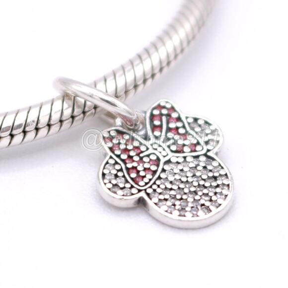 Authentic Pandora Disney Sparkling Minnie Icon Pendant - Picture 1 of 10